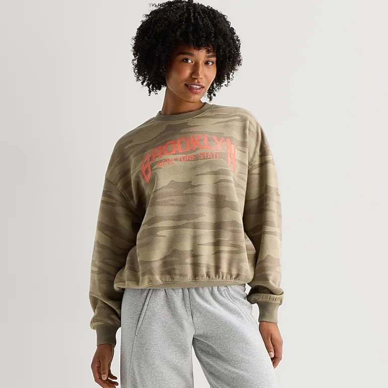 Arizona Womens Juniors Crew Neck Long Sleeve Sweatshirt