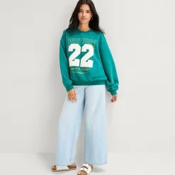 Arizona Womens Juniors Crew Neck Long Sleeve Sweatshirt