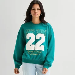 Arizona Womens Juniors Crew Neck Long Sleeve Sweatshirt