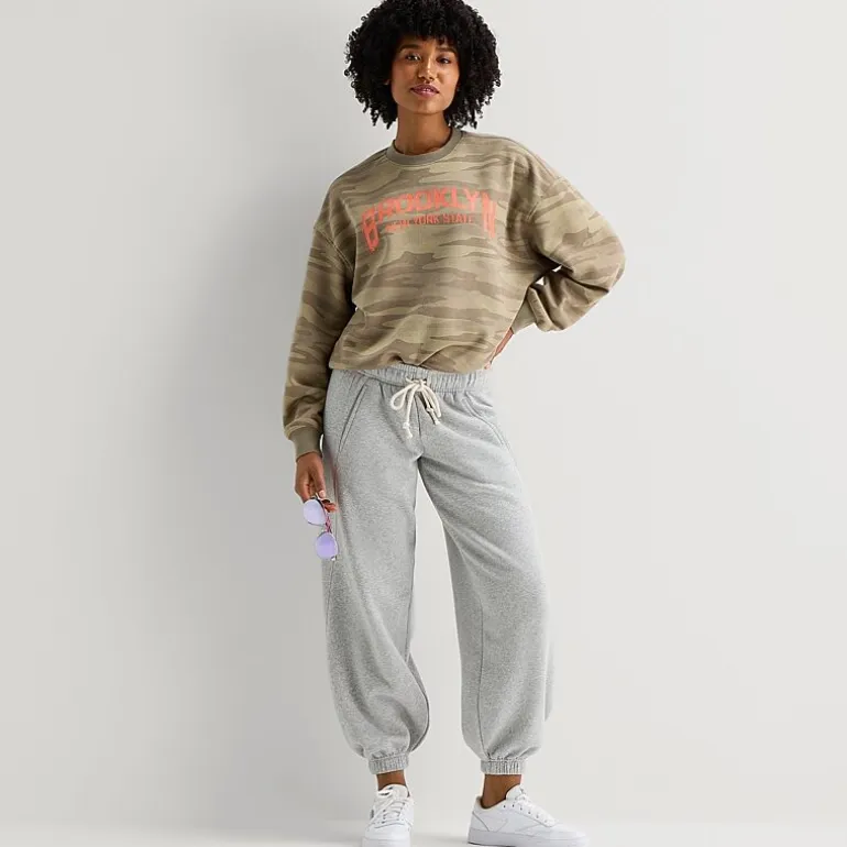 Arizona Womens Juniors Crew Neck Long Sleeve Sweatshirt