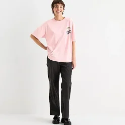 Arizona Womens Juniors Crew Neck Short Sleeve Oversized Graphic T-Shirt
