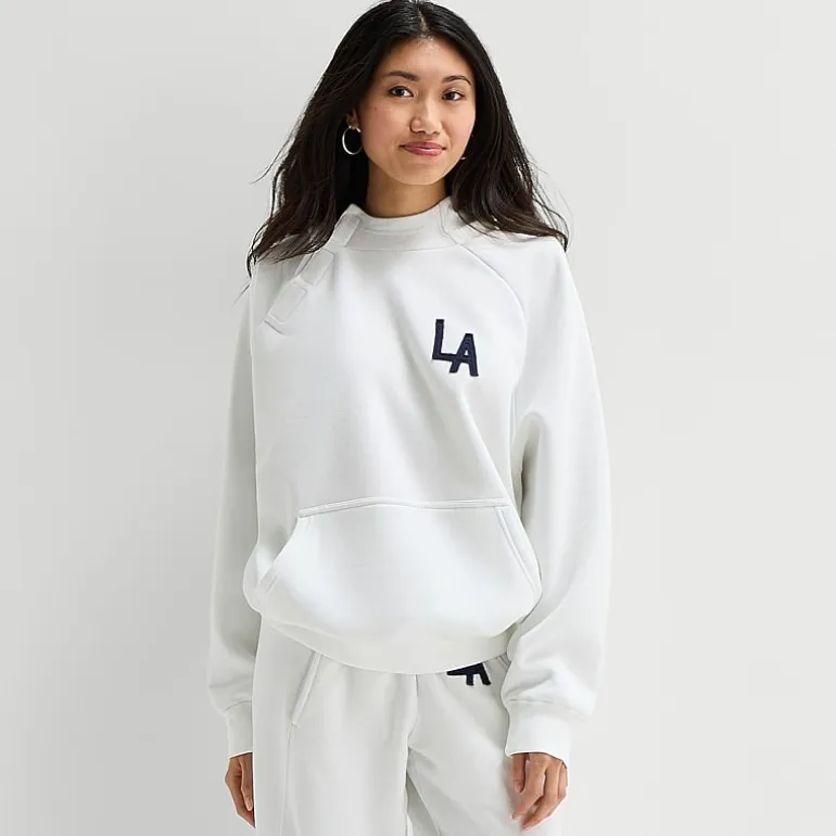 Arizona Womens Juniors Easy-on + Easy-off Long Sleeve Adaptive Fleece Hoodie