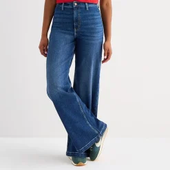 Arizona Womens Juniors Highest Rise Wide Leg Jean