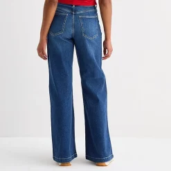 Arizona Womens Juniors Highest Rise Wide Leg Jean