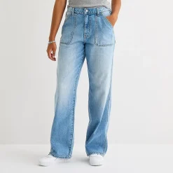Arizona Womens Juniors Highest Rise Straight Leg Jean