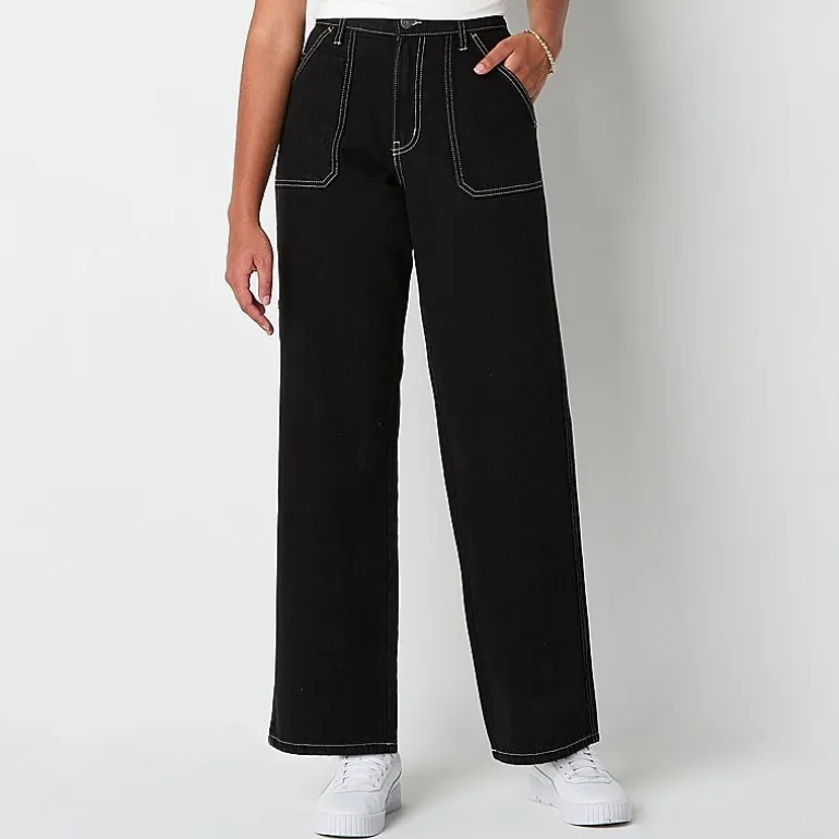 Arizona Womens Juniors Highest Rise Straight Leg Jean