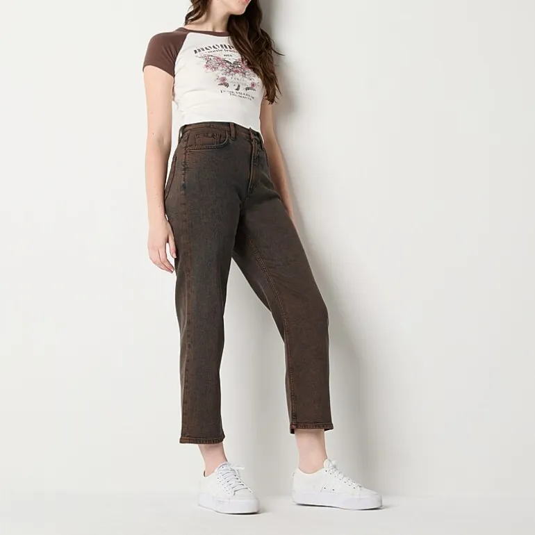 Arizona Womens Juniors Highest Rise Straight Leg Jean
