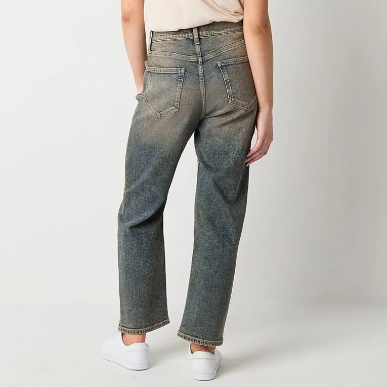 Arizona Womens Juniors Highest Rise Straight Leg Jean