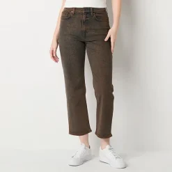 Arizona Womens Juniors Highest Rise Straight Leg Jean