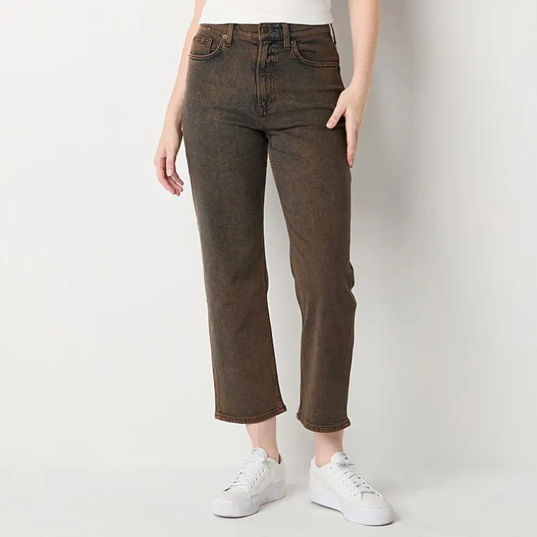 Arizona Womens Juniors Highest Rise Straight Leg Jean