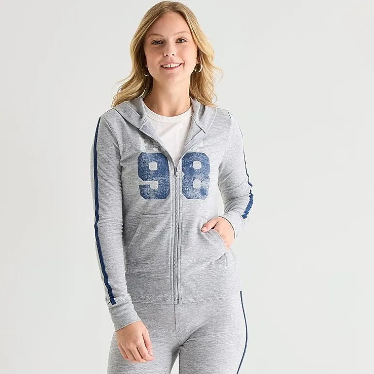 Arizona Womens Juniors Hooded Long Sleeve Sweatshirt