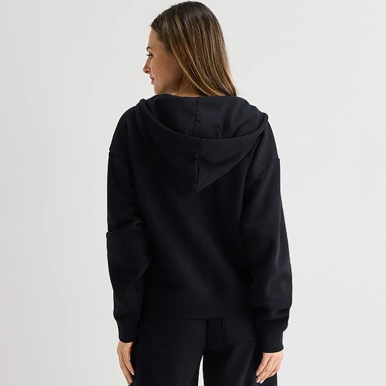 Arizona Womens Juniors Long Sleeve Fleece Zipper Hoodie