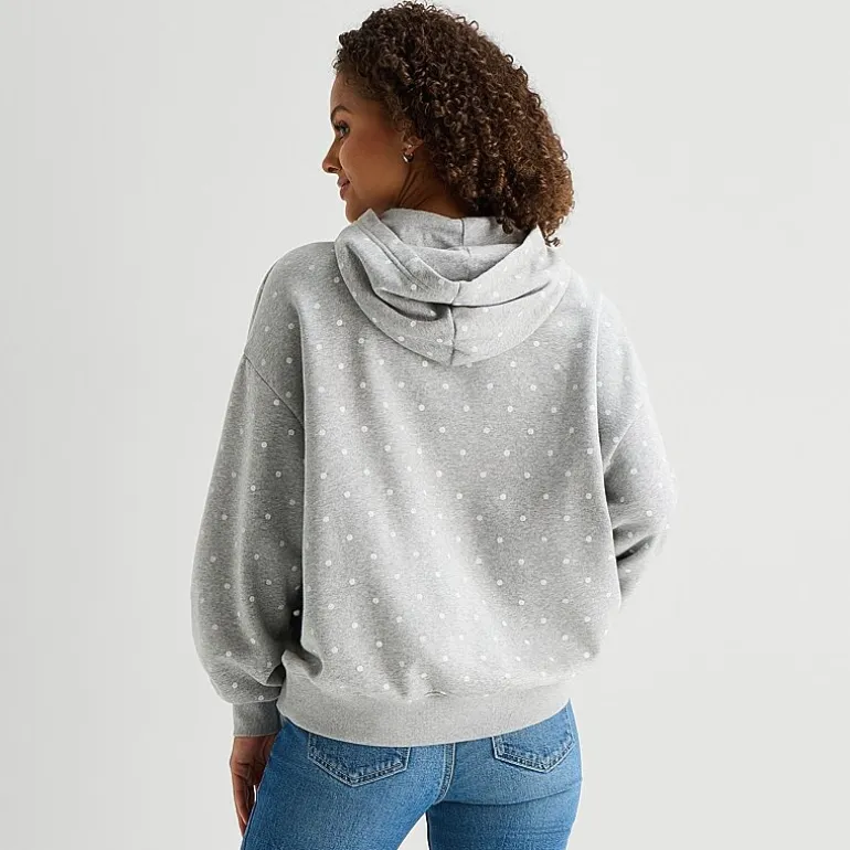 Arizona Womens Juniors Long Sleeve Fleece Hoodie
