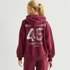 Arizona Womens Juniors Long Sleeve Fleece Hoodie