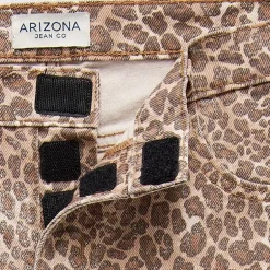 Arizona Womens Juniors Low Rise Easy-on + Easy-off Baggy Fit Straight Leg Jean