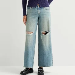Arizona Womens Juniors Low Rise Baggy Fit Jean