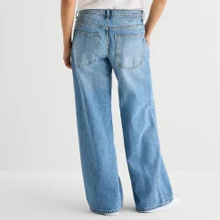 Arizona Womens Juniors Low Rise Baggy Fit Jean