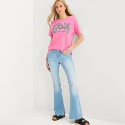 Arizona Womens Juniors Low Rise Flare Leg Jean