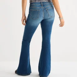 Arizona Womens Juniors Low Rise Flare Leg Jean