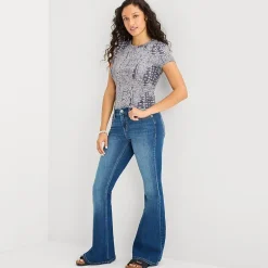 Arizona Womens Juniors Low Rise Flare Leg Jean