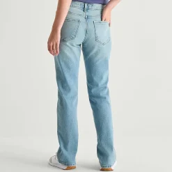 Arizona Womens Juniors Low Rise Straight Leg Jean