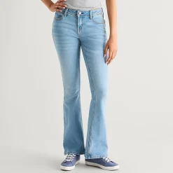 Arizona Womens Juniors Low Rise Bootcut Jean