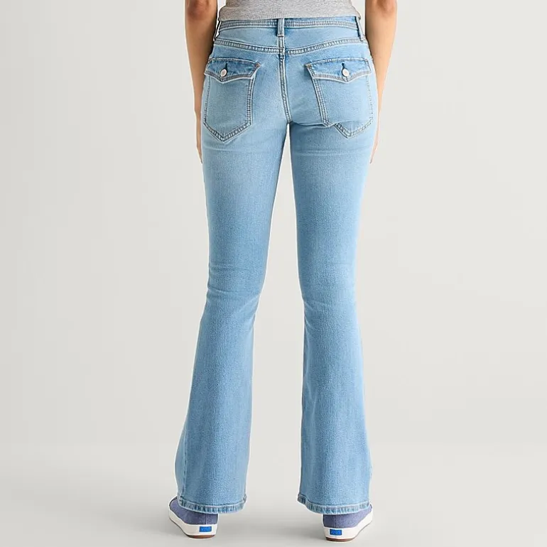 Arizona Womens Juniors Low Rise Bootcut Jean