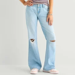 Arizona Womens Juniors Low Rise Bootcut Jean