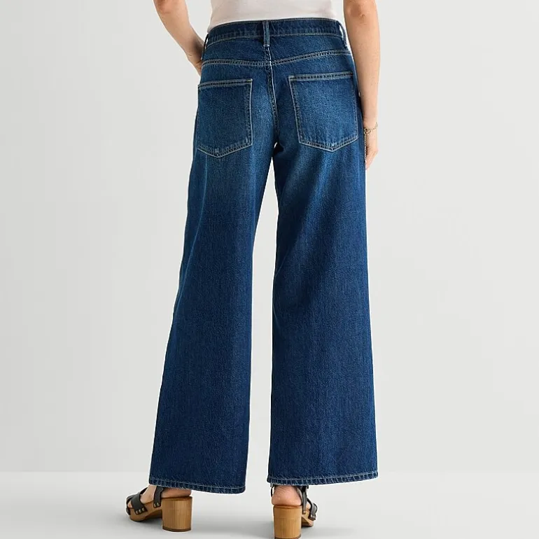 Arizona Womens Juniors Low Rise Baggy Fit Jean