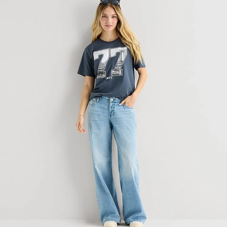 Arizona Womens Juniors Low Rise Baggy Fit Jean