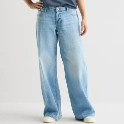 Arizona Womens Juniors Low Rise Baggy Fit Jean