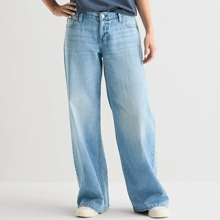 Arizona Womens Juniors Low Rise Baggy Fit Jean