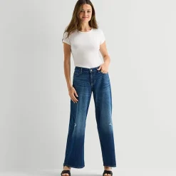 Arizona Womens Juniors Low Rise Baggy Fit Jean