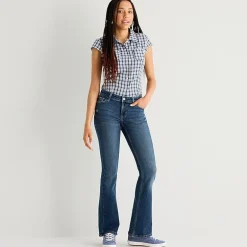 Arizona Womens Juniors Low Rise Bootcut Jean