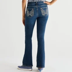 Arizona Womens Juniors Low Rise Bootcut Jean