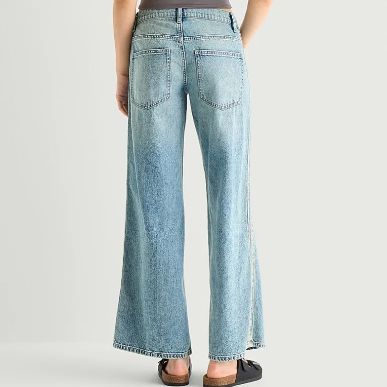 Arizona Womens Juniors Low Rise Baggy Fit Jean