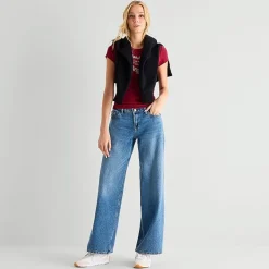 Arizona Womens Juniors Low Rise Baggy Fit Jean