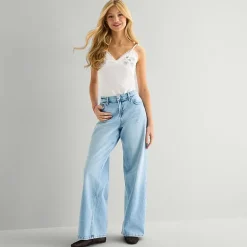Arizona Womens Juniors Low Rise Baggy Fit Jean