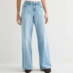 Arizona Womens Juniors Low Rise Baggy Fit Jean