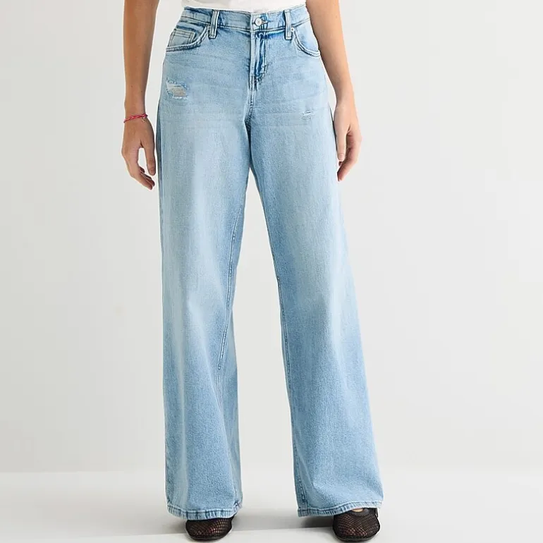 Arizona Womens Juniors Low Rise Baggy Fit Jean