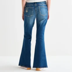 Arizona Womens Juniors Low Rise Stretch Fabric Flare Leg Jean