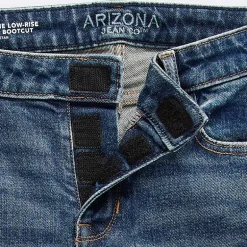 Arizona Womens Juniors Low Rise Adaptive Easy-on + Easy-off Bootcut Jean
