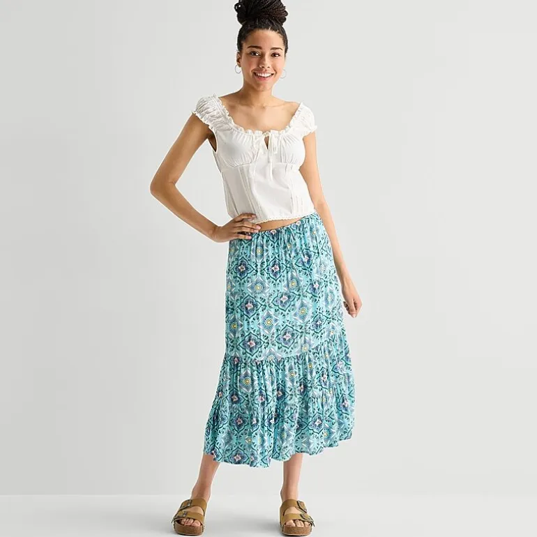 Arizona Womens Juniors Maxi Skirt
