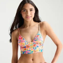 Arizona Womens Juniors Midkini Swimsuit Top
