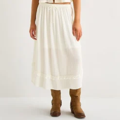 Arizona Womens Juniors Mid Rise Maxi Skirt