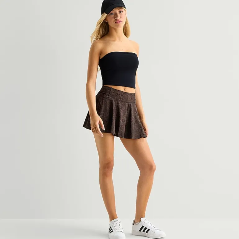 Arizona Womens Juniors Mid Rise A-Line Skirt