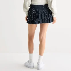 Arizona Womens Juniors Mid Rise Mini Active Pleated Skirt