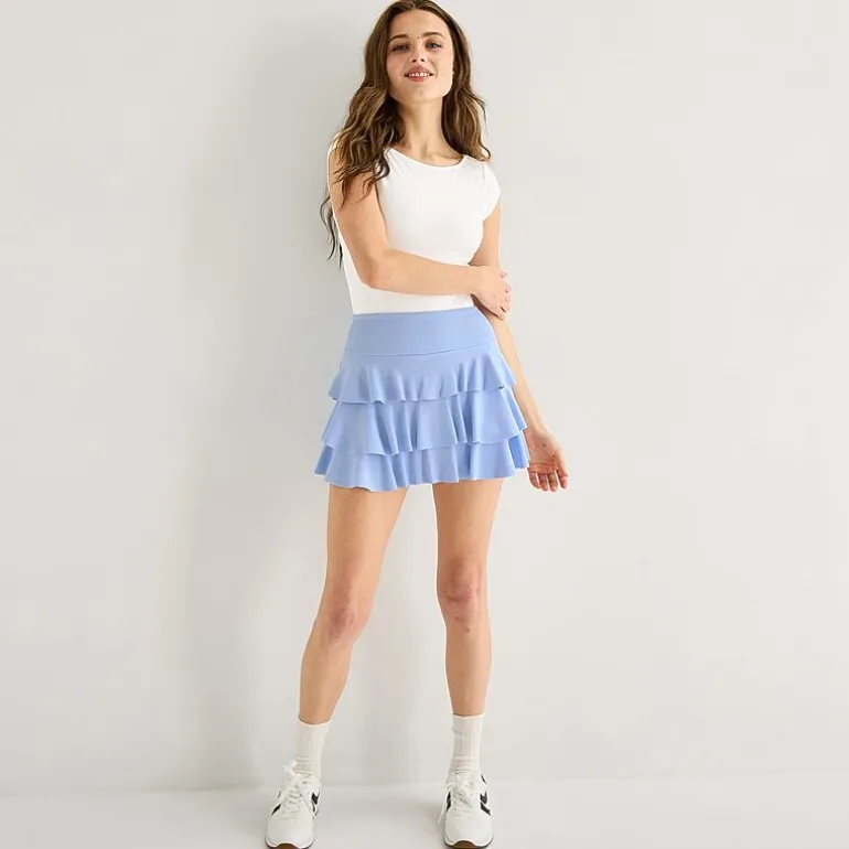 Arizona Womens Juniors Mid Rise Mini Active Pleated Skirt