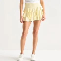 Arizona Womens Juniors Mid Rise Mini Active Pleated Skirt