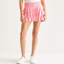 Arizona Womens Juniors Mid Rise Mini Active Pleated Skirt
